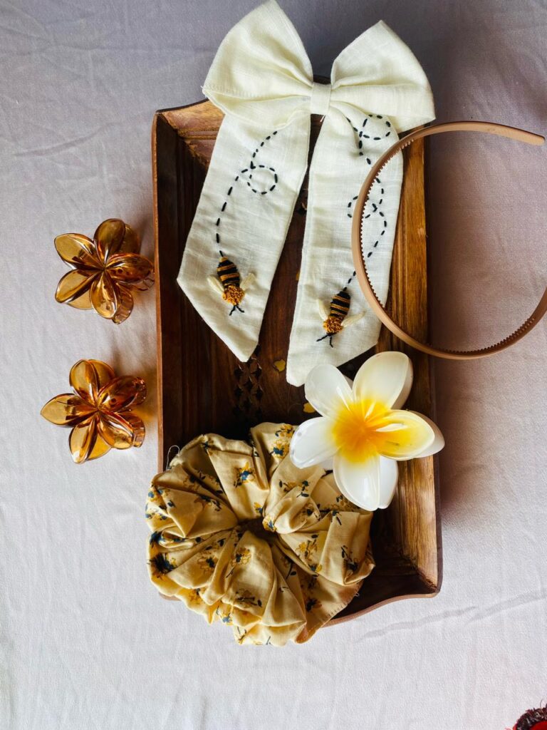 "Bee Mine – Nature-Inspired Hair Accessory Combo