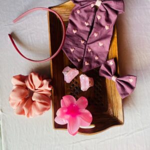 Romantic Plum & Petal Pink Hair Accessory Collection
